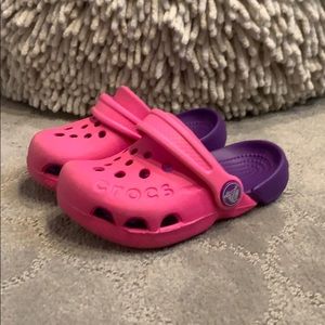 Toddler Crocs. Size c6. Pink/purple